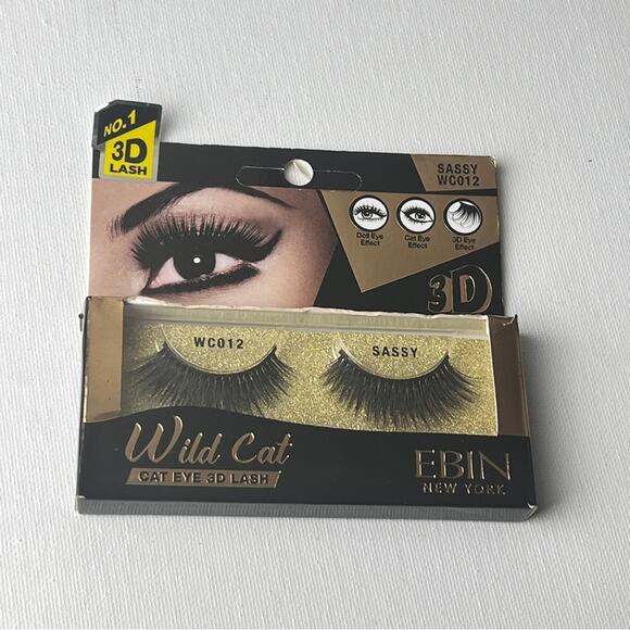 EBIN NEW YORK  Wild Cat Strip Cat Eye  3D Makeup Beauty  Lash Extension SASSY - Picture 1 of 8